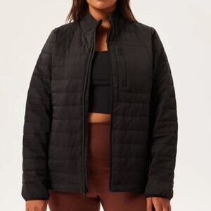 Girlfriend Collective Recycled Plastic Black Packable Puffer